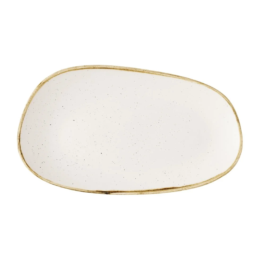 Churchill Stonecast Opal Oblong Plates Barley White 260x150mm (12 Pack)