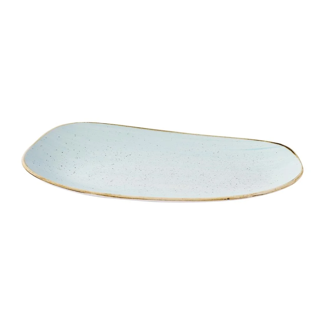 Churchill Stonecast Opal Oblong Plates Duck Egg Blue 350x185mm (6 Pack) - Image 2