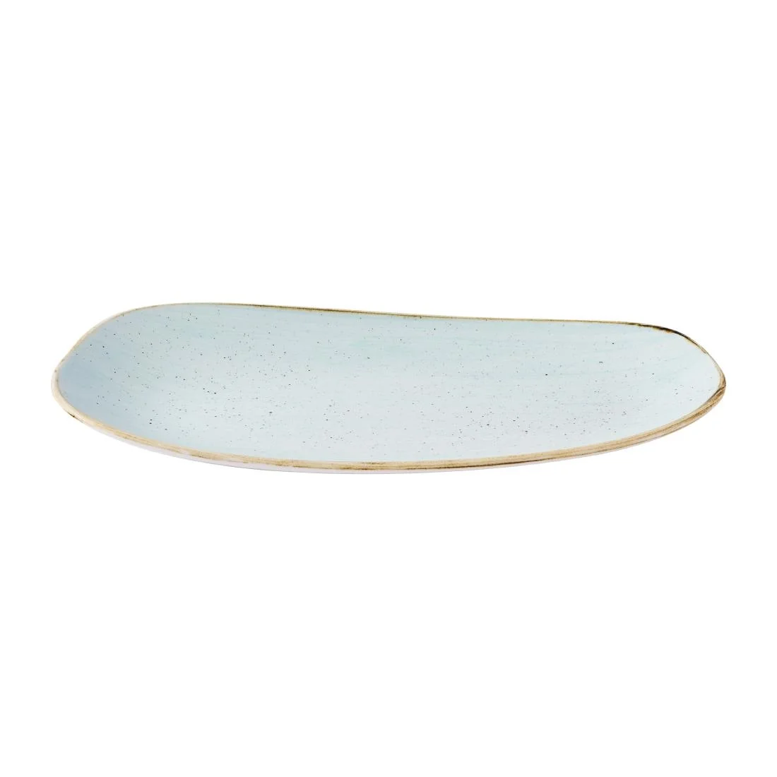 Churchill Stonecast Opal Oblong Plates Duck Egg Blue 300x150mm (12 Pack) - Image 2