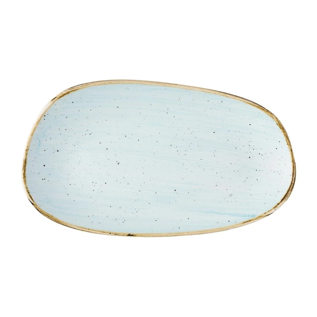 Churchill Stonecast Opal Oblong Plates Duck Egg Blue 260x150mm (12 Pack)