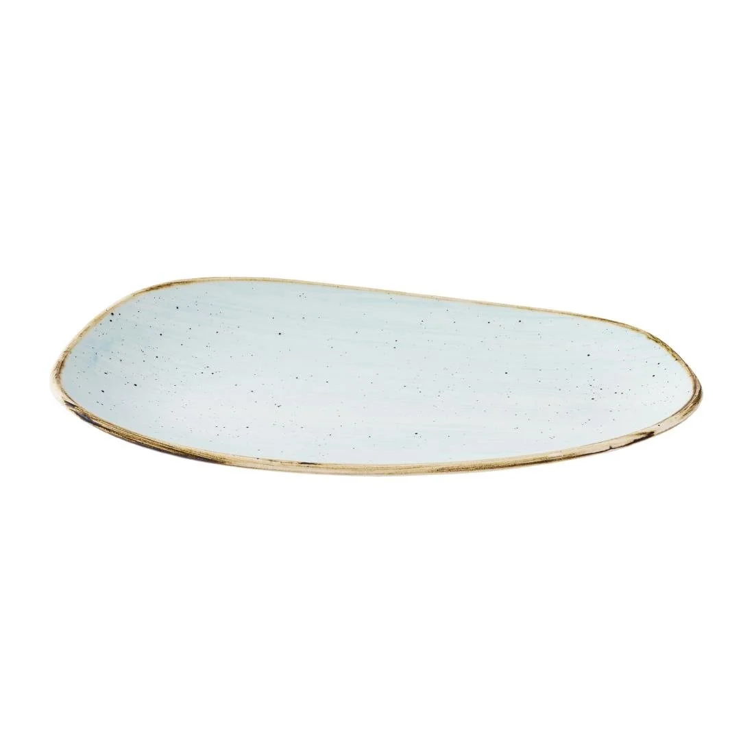 Churchill Stonecast Opal Oblong Plates Duck Egg Blue 220x130mm (12 Pack) - Image 2