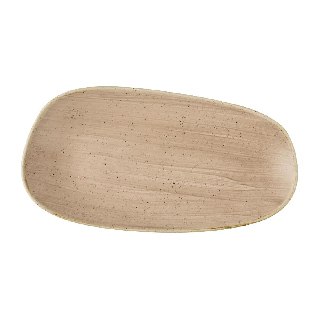 Churchill Stonecast Opal Oblong Plates Truffle 350x185mm (6 Pack) - Image 1