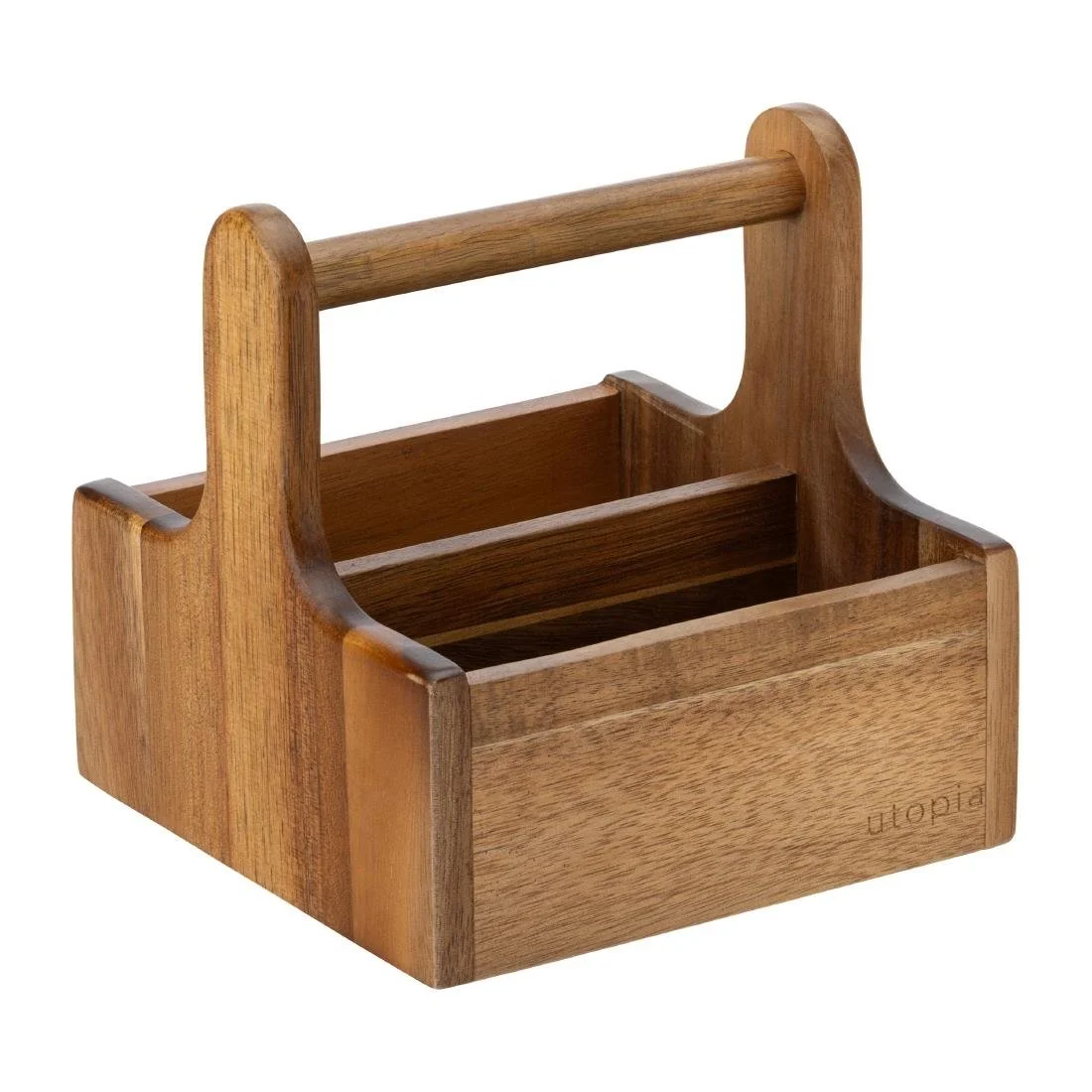 Utopia Small Wooden Table Caddy (2 Pack)