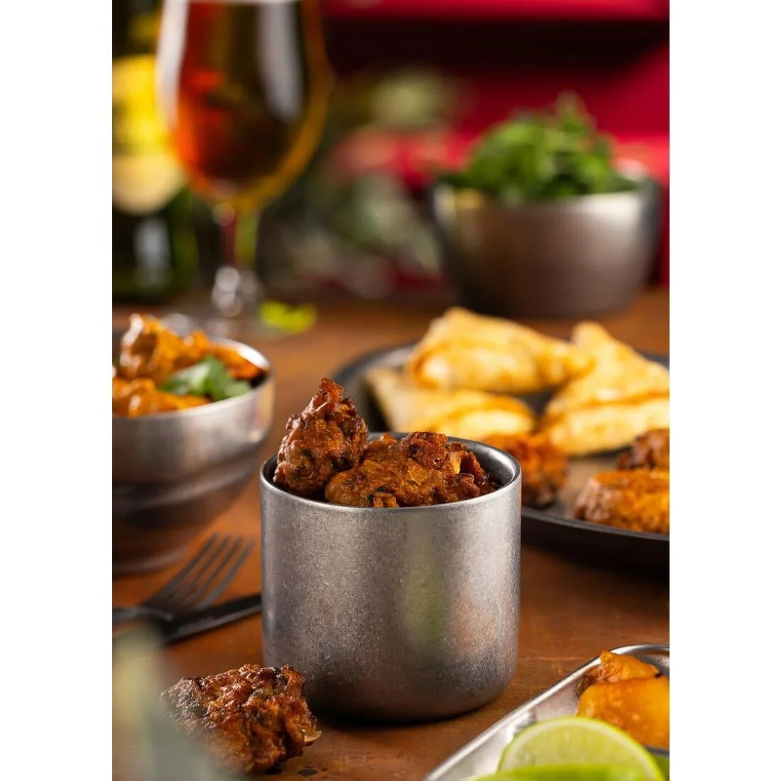 Utopia Artemis Oval Platters Rumbled Steel 300x180mm (6 Pack) - Image 2