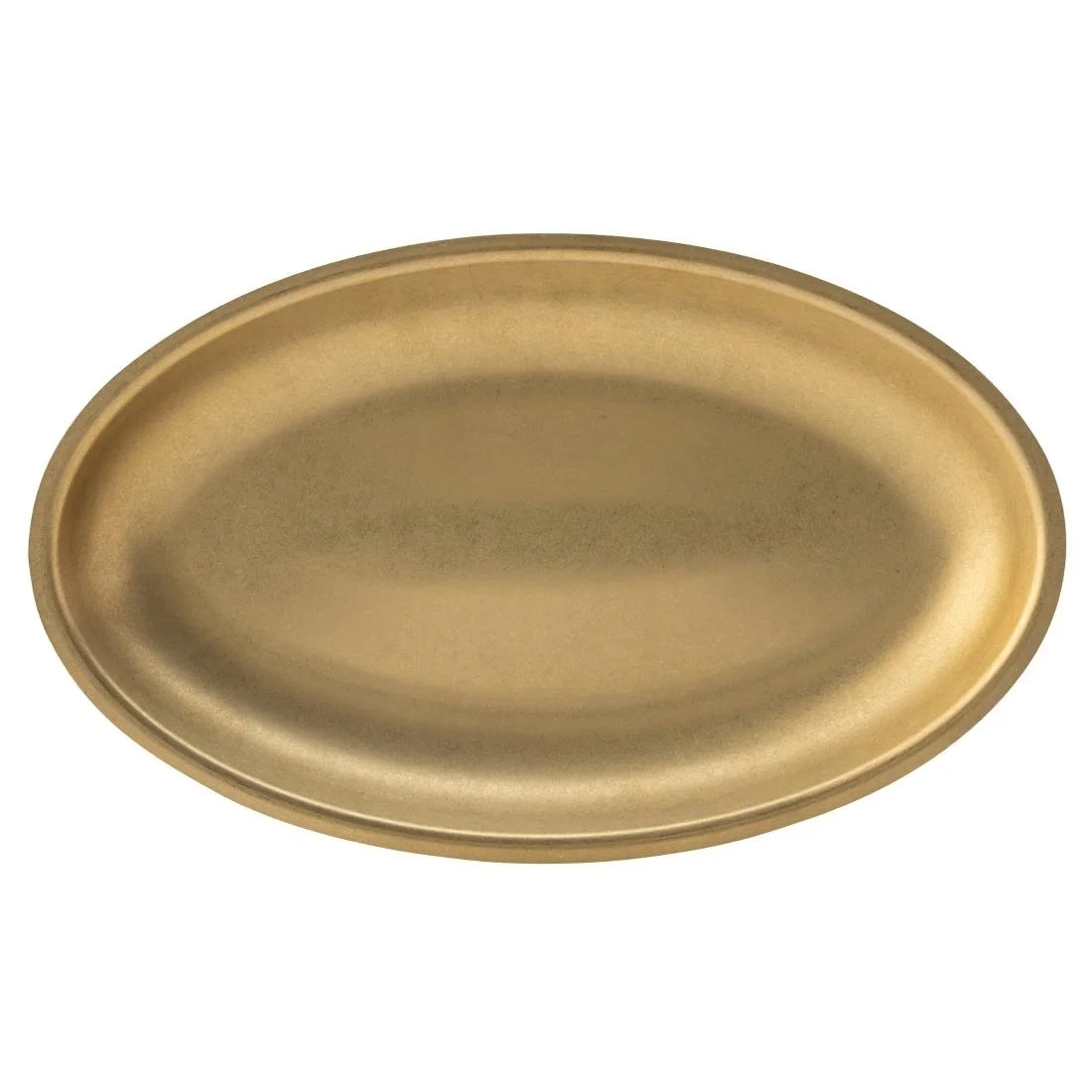 Utopia Artemis Oval Platters Rumbled Gold 300x180mm (6 Pack)