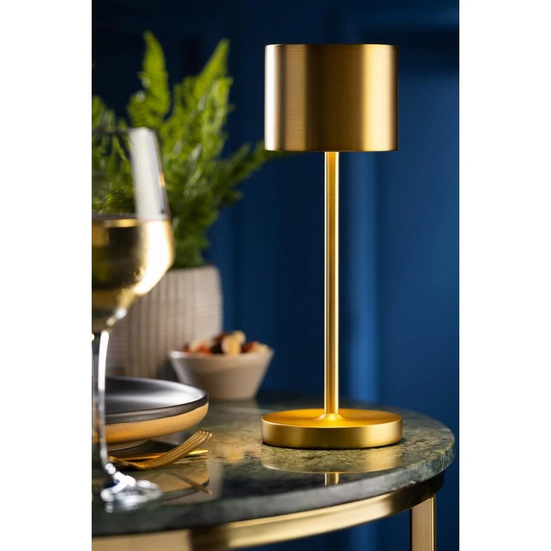 Utopia Tahiti LED Cordless Lamp Brushed Gold 260mm (6 Pack) - Image 2