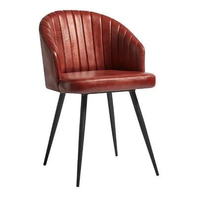 Brooklyn Leather Tub Chair Vintage Red - Image 1