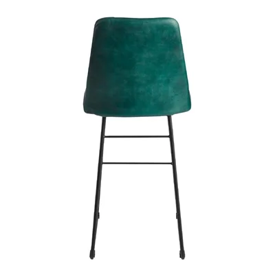 Harland Leather Bar Stool Vintage Blue - Image 2