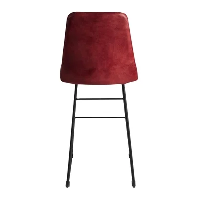 Harland Leather Bar Stool Vintage Red - Image 2