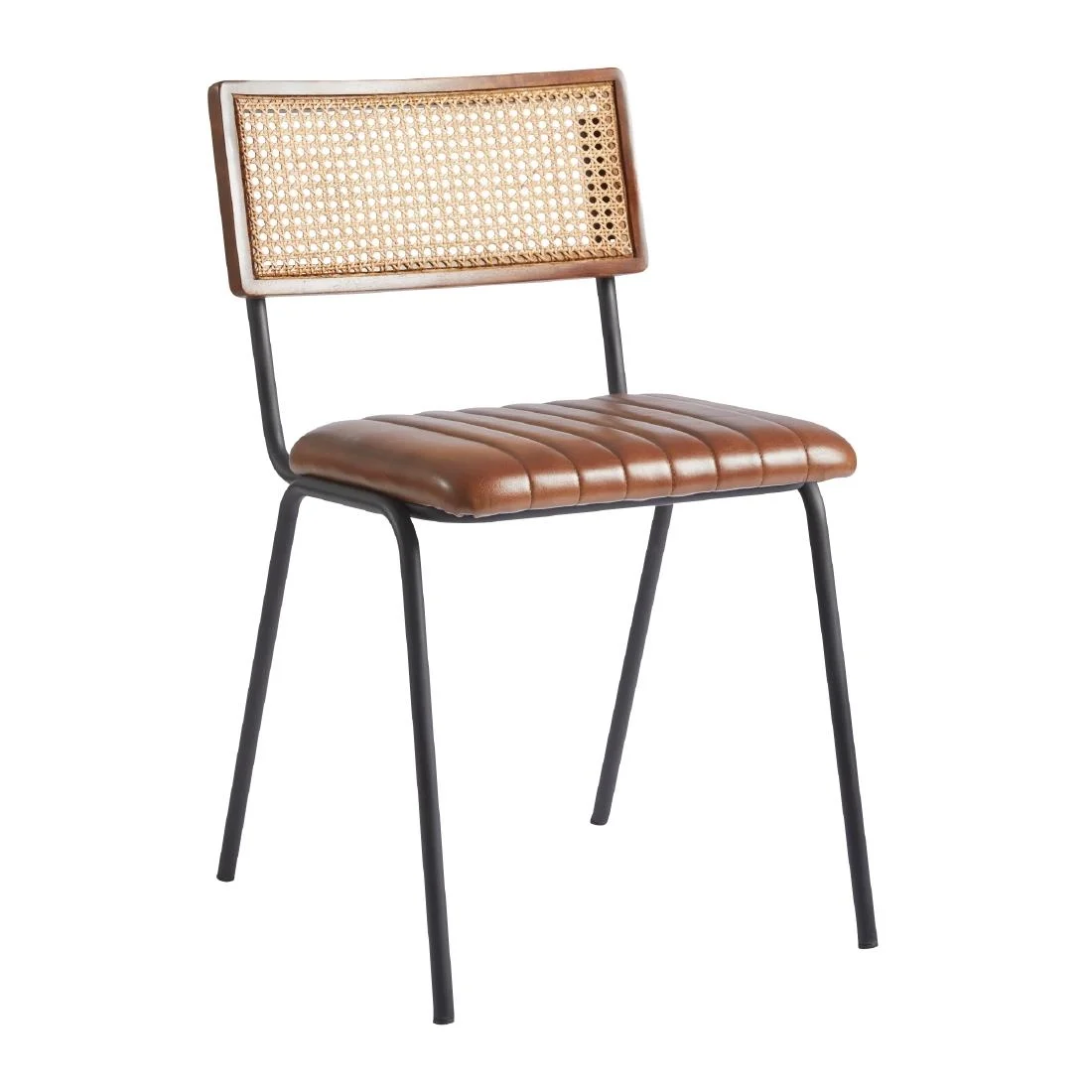 Savanna Leather Side Chair Pecan Brown