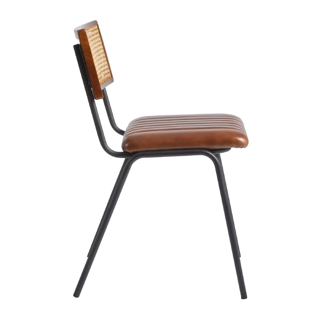 Savanna Leather Side Chair Pecan Brown - Image 3