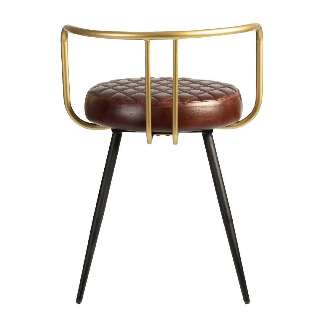 Aulenti Leather Low Cocktail Stool Claret Red - Image 2