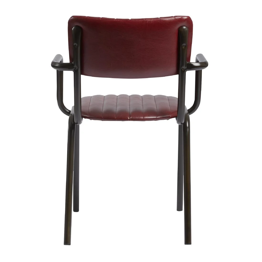 Tavo Stacking Ribbed Armchair Vintage Red - Image 2