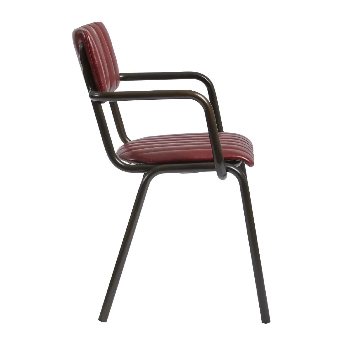 Tavo Stacking Ribbed Armchair Vintage Red - Image 3