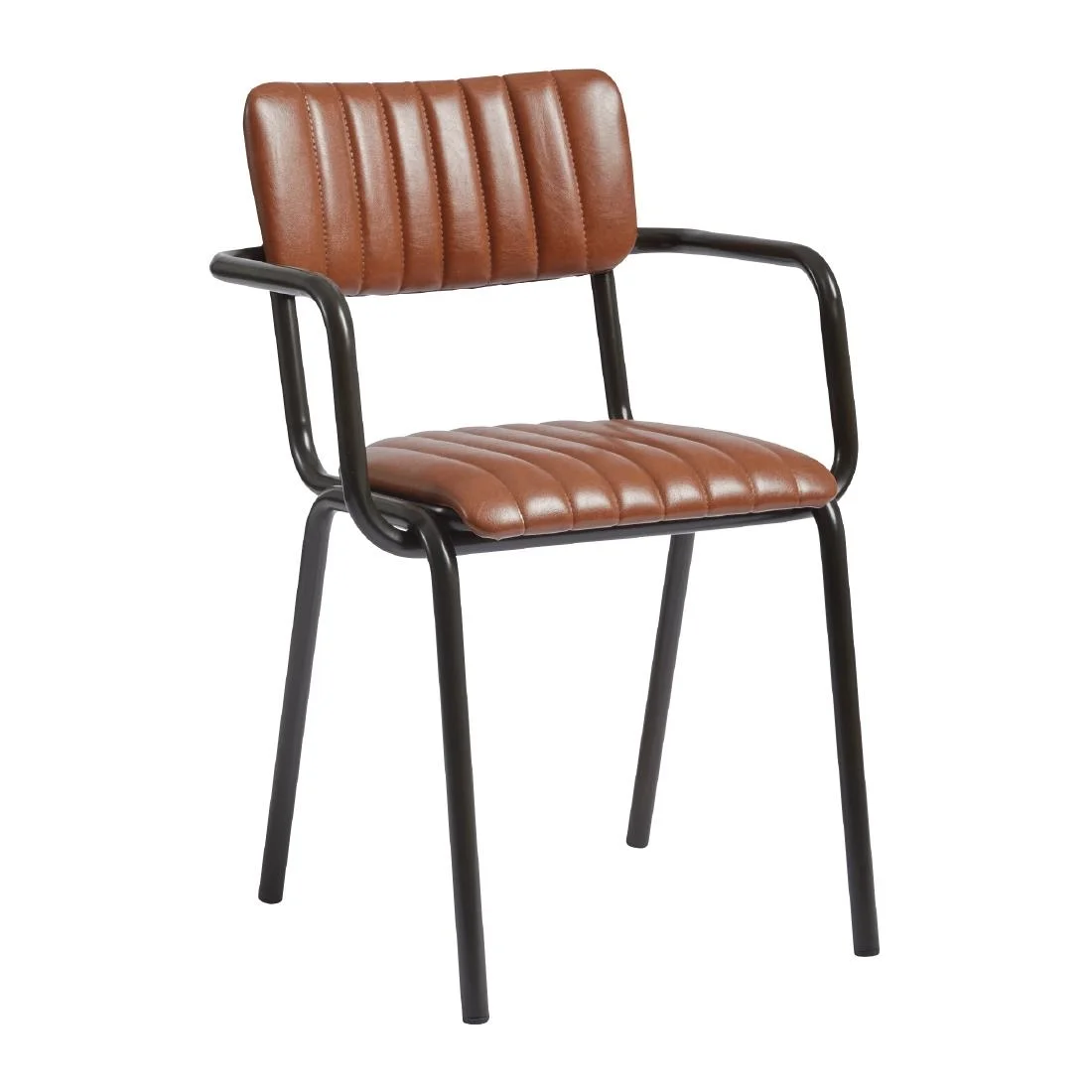 Tavo Stacking Ribbed Armchair Vintage Tan