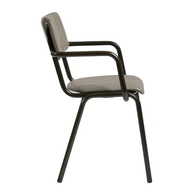 Tavo Stacking Ribbed Armchair Vintage Dark Grey - Image 3