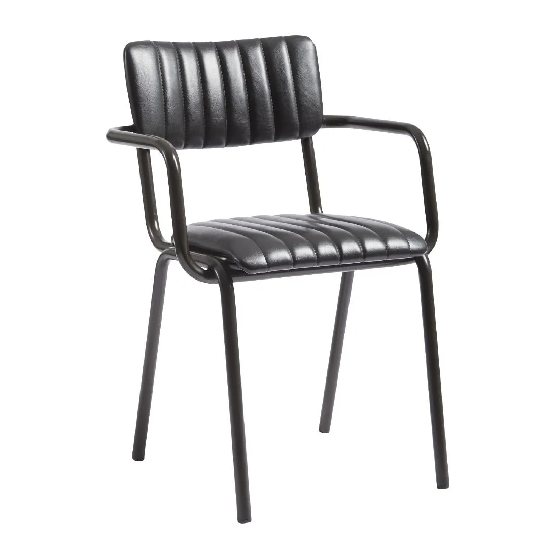 Tavo Stacking Ribbed Armchair Vintage Black