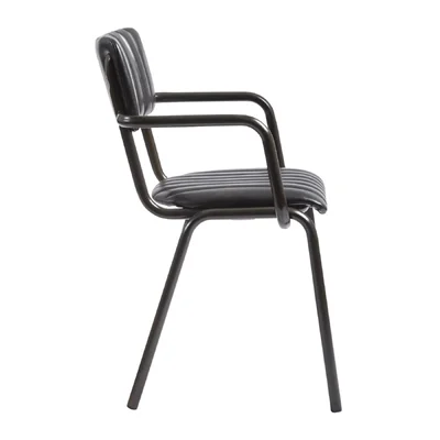 Tavo Stacking Ribbed Armchair Vintage Black - Image 3