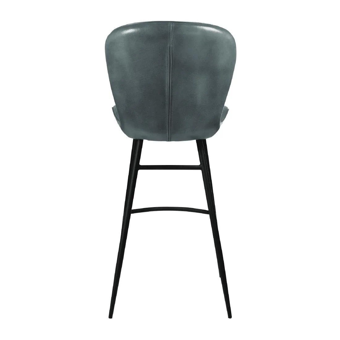 Lars Leather Bar Stool Steel Grey - Image 2