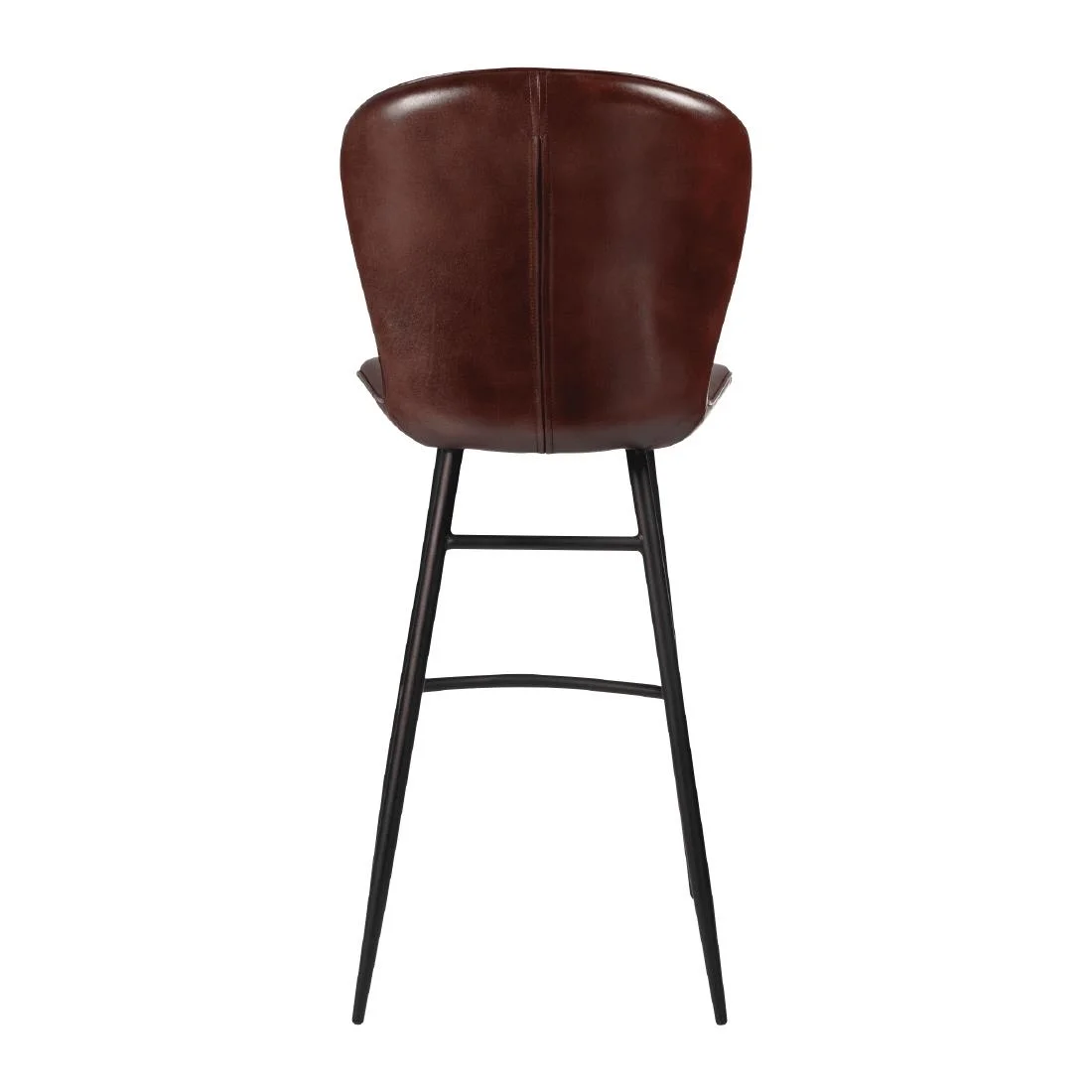 Lars Leather Bar Stool Claret Red - Image 2