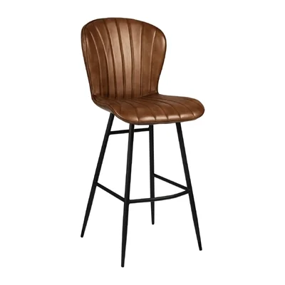 Lars Leather Bar Stool Pecan Brown - Image 1