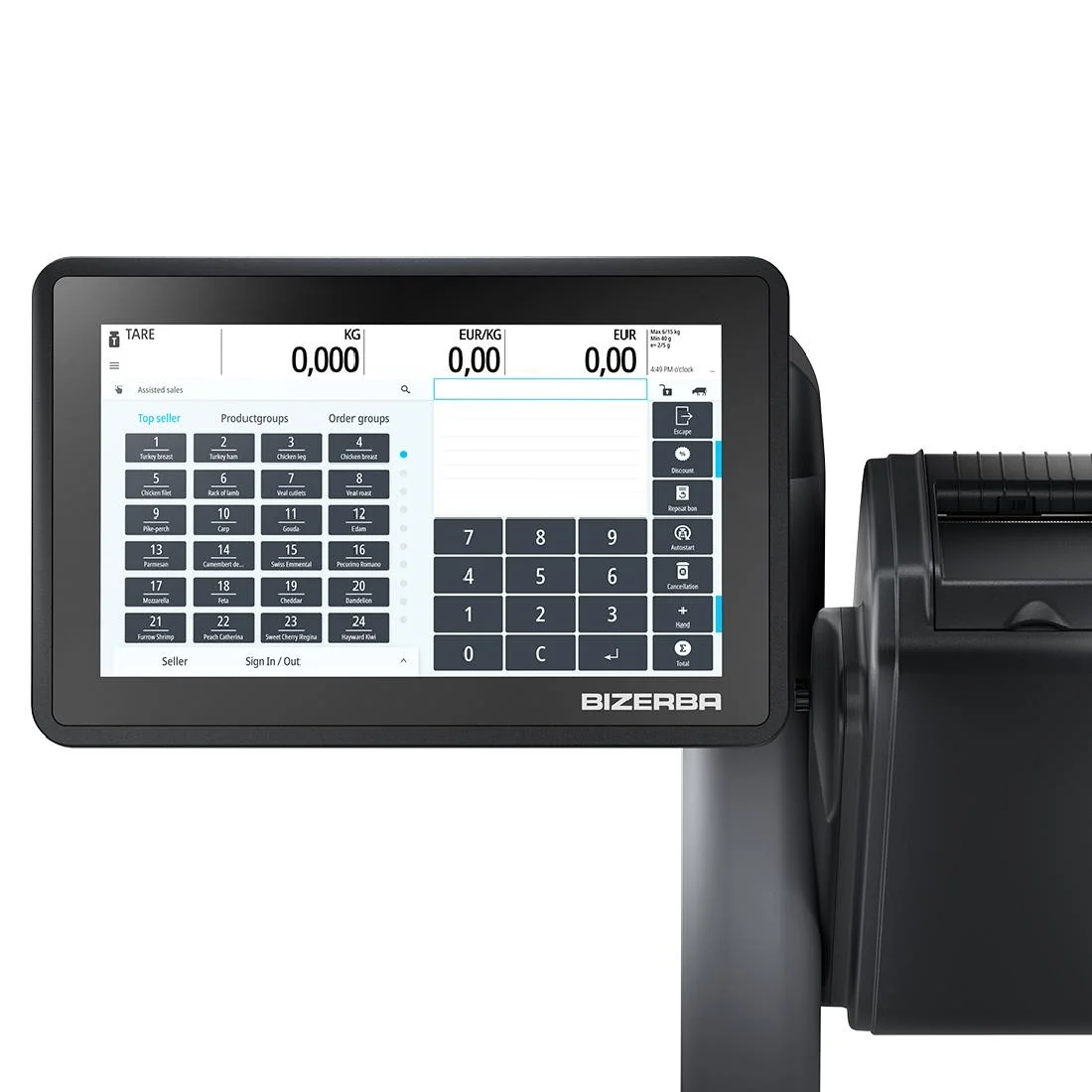 Bizerba Q1 800 Scale. Printer: 2'' Till Receipts / Linerless Labels - Image 4
