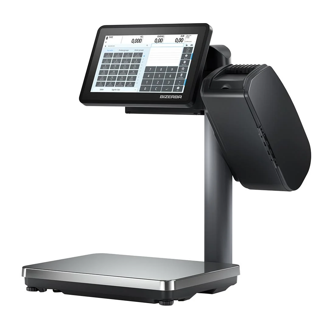 Bizerba Q1 800 Scale. Printer: 2'' Till Receipts / Linerless Labels