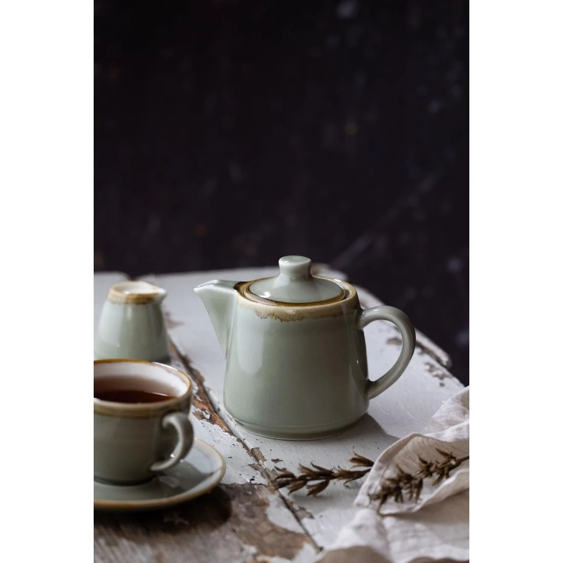 Olympia Kiln Teapots Moss 650ml (4 Pack) - Image 3