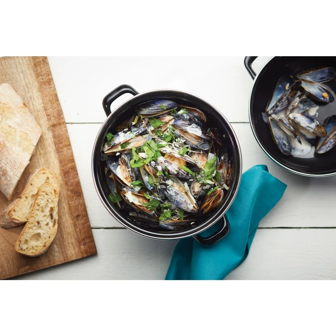 KitchenCraft World of Flavours Mediterranean Large Mussels Pots (6 Pack) - Image 2