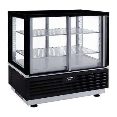 Roller Grill Counter Top Refrigerated Display Cabinet Self Serve - Black - Image 1