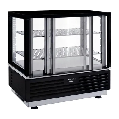 Roller Grill Counter Top Refrigerated Display Cabinet Self Serve - Black - Image 2