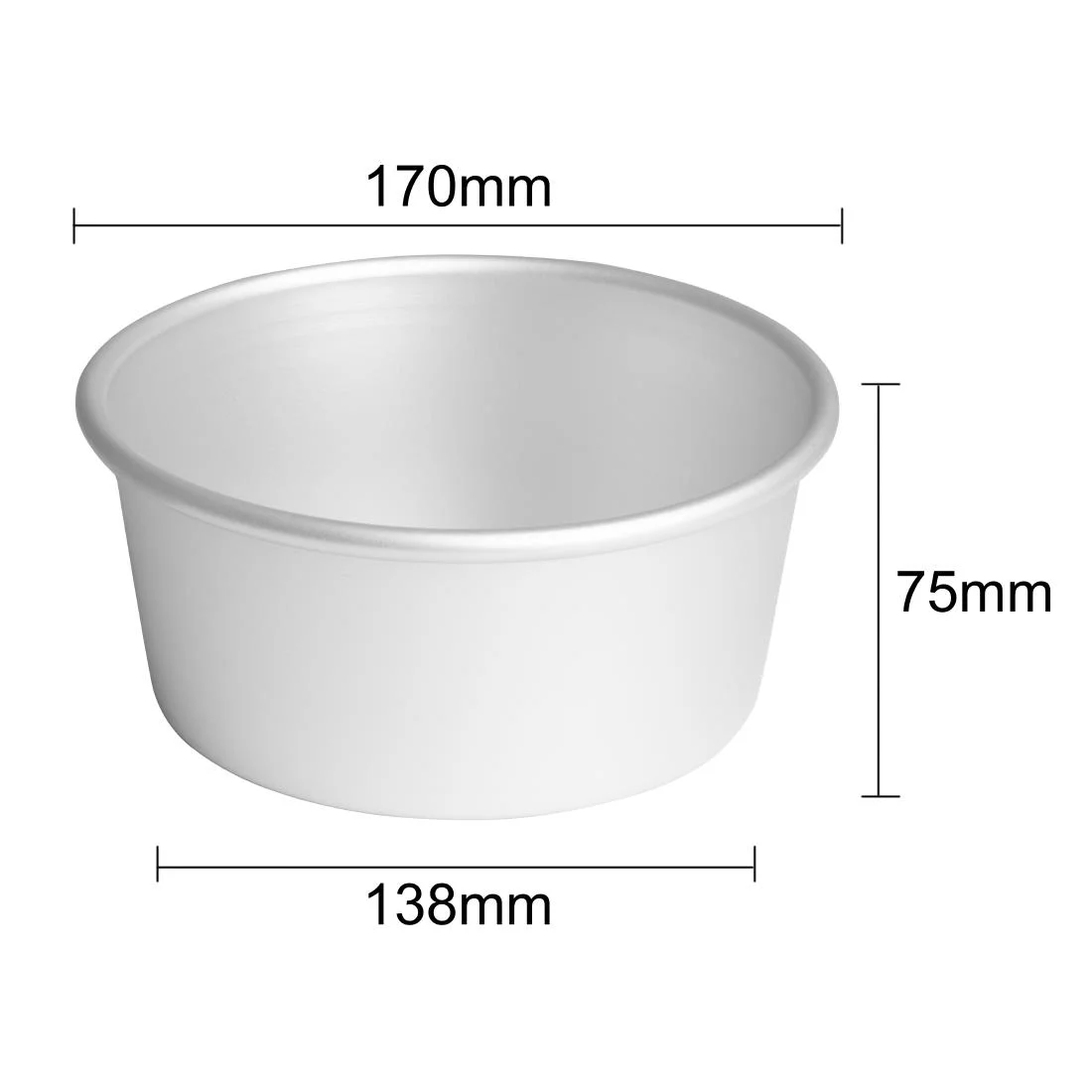 Vogue Aluminium Cake Tin with Removable Base 170mm - Image 4