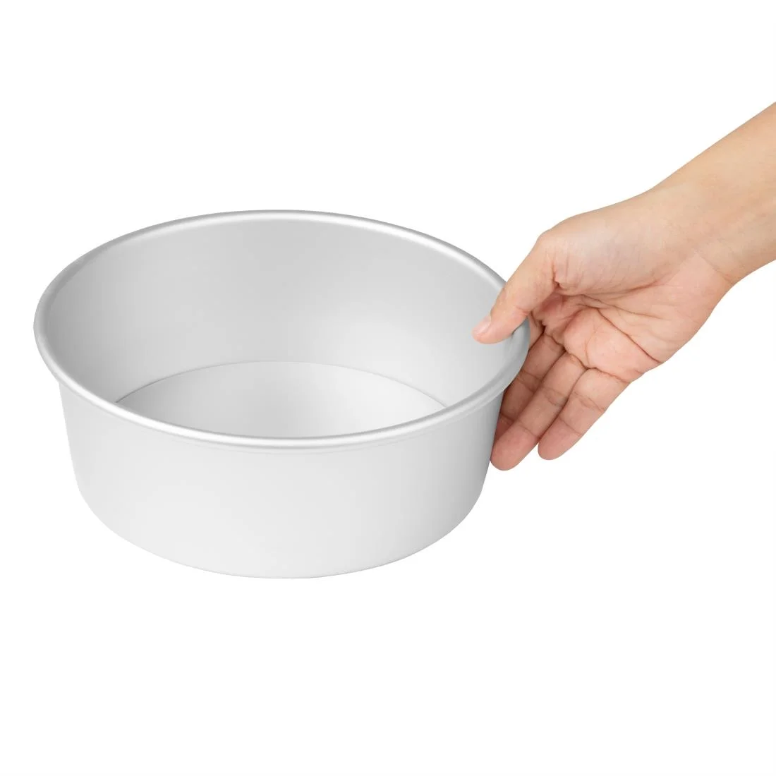 Vogue Aluminium Cake Tin with Removable Base 220mm - Image 3