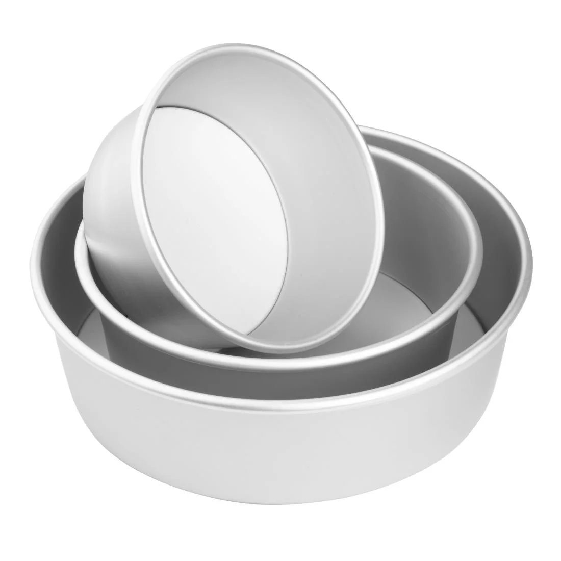 Vogue Aluminium Cake Tin with Removable Base 220mm - Image 5