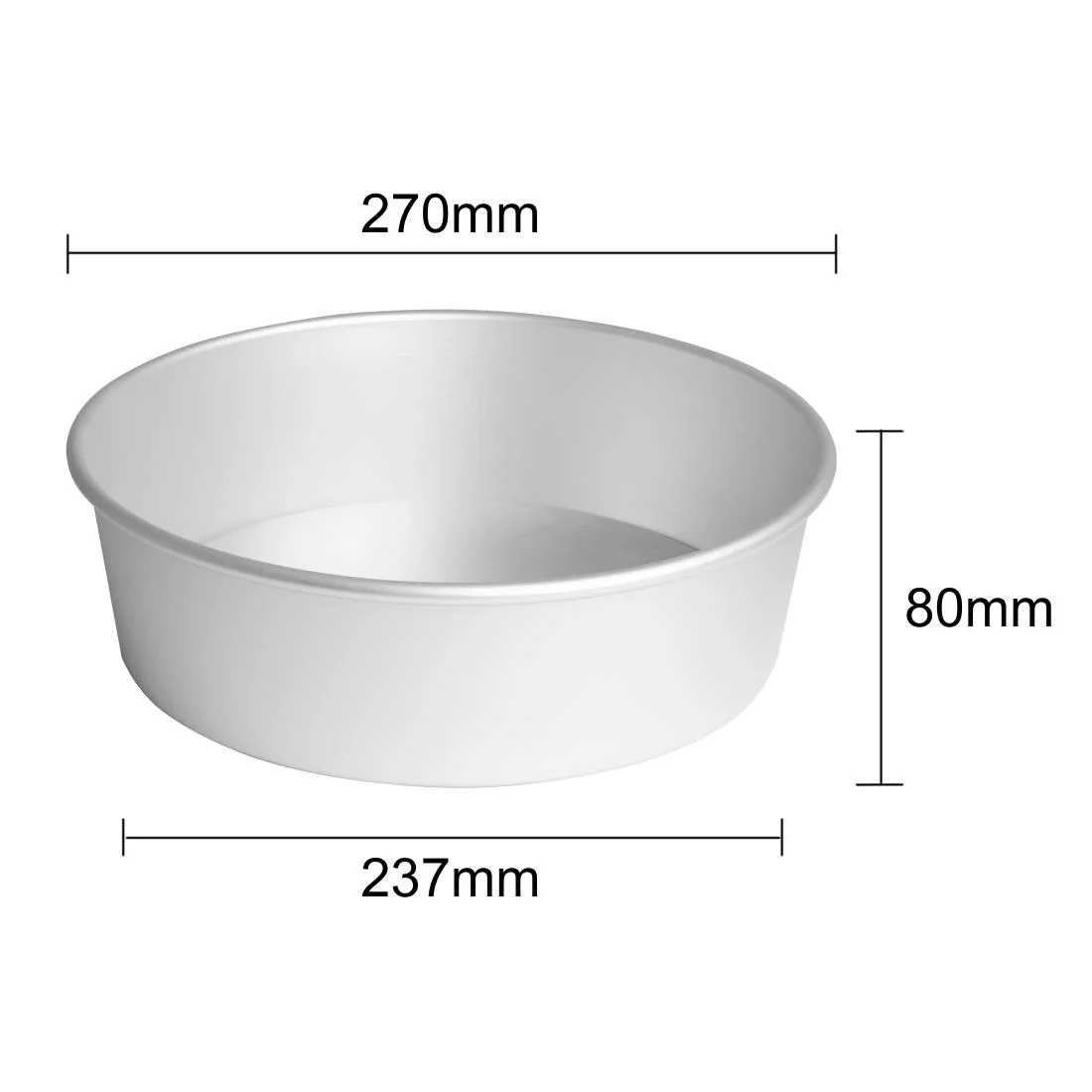 Vogue Aluminium Cake Tin with Removable Base 270mm - Image 4