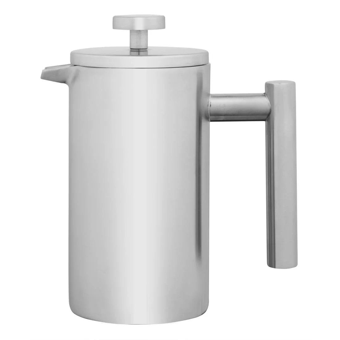 Olympia Insulated 3-Cup Cafetiere Matte Silver 350ml - Image 1