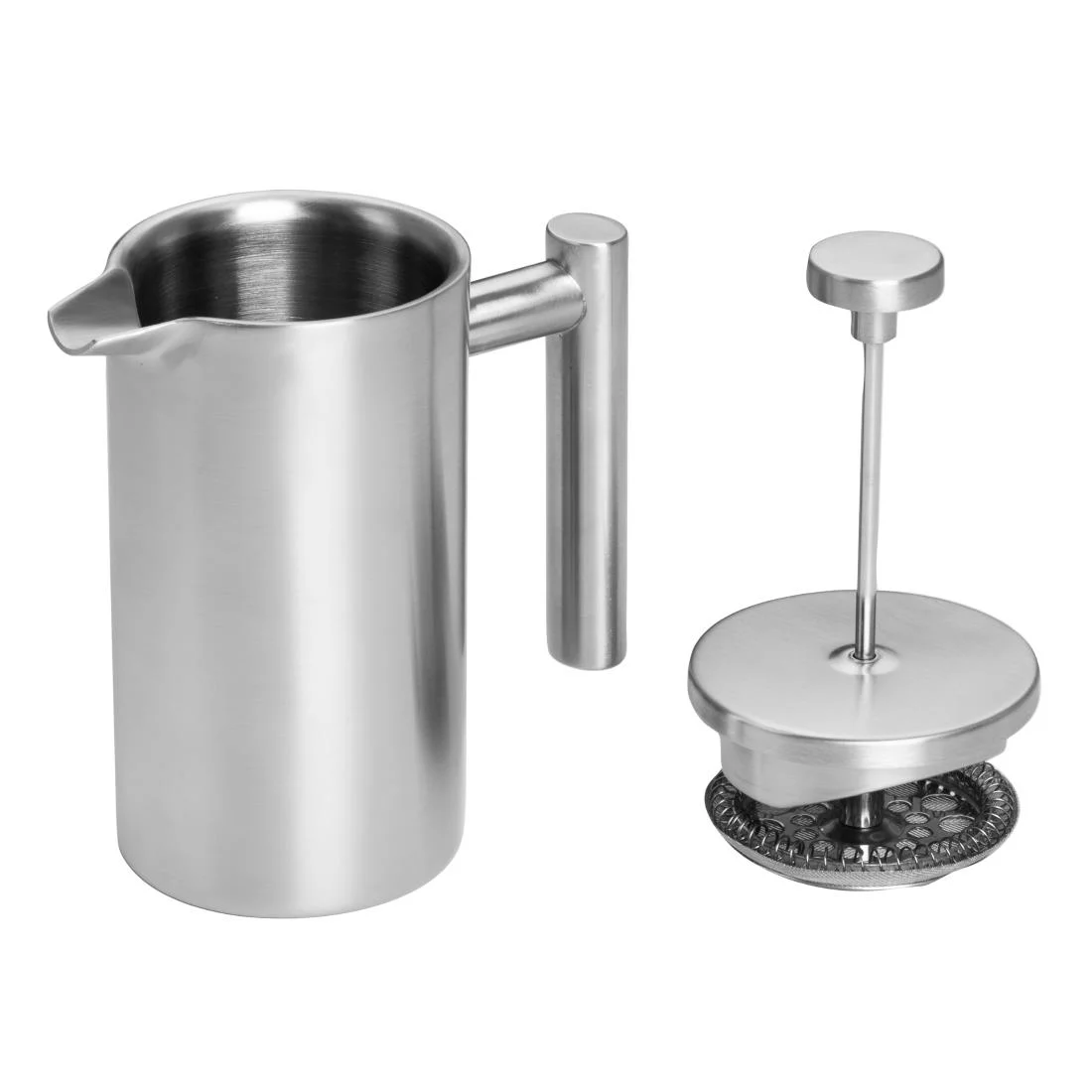 Olympia Insulated 3-Cup Cafetiere Matte Silver 350ml - Image 2