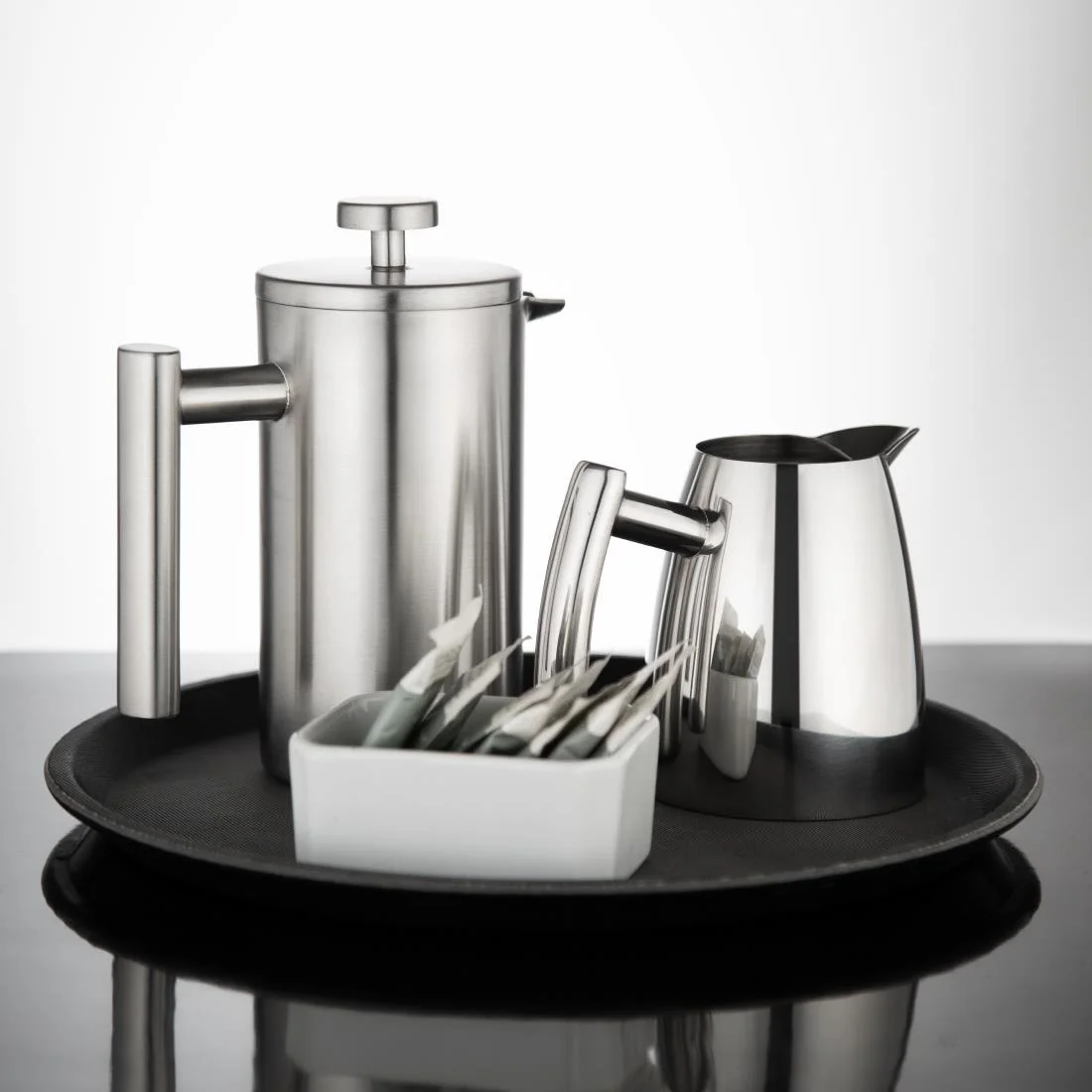 Olympia Insulated 3-Cup Cafetiere Matte Silver 350ml - Image 6