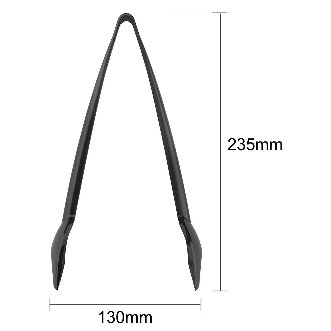 Vogue ABS Food Tongs Black 230mm - Image 5