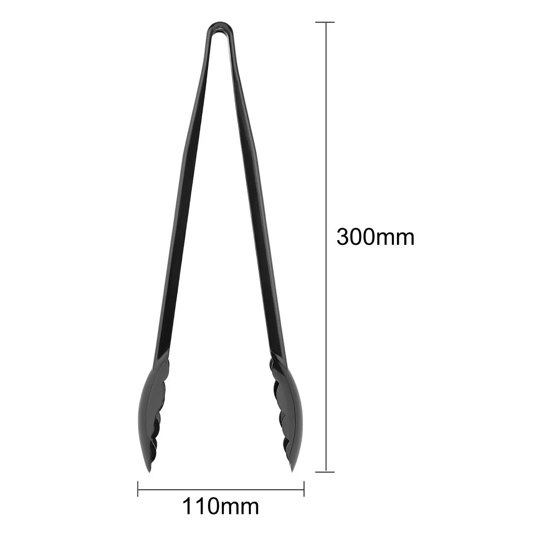 Vogue ABS Tongs Black 305mm - Image 5