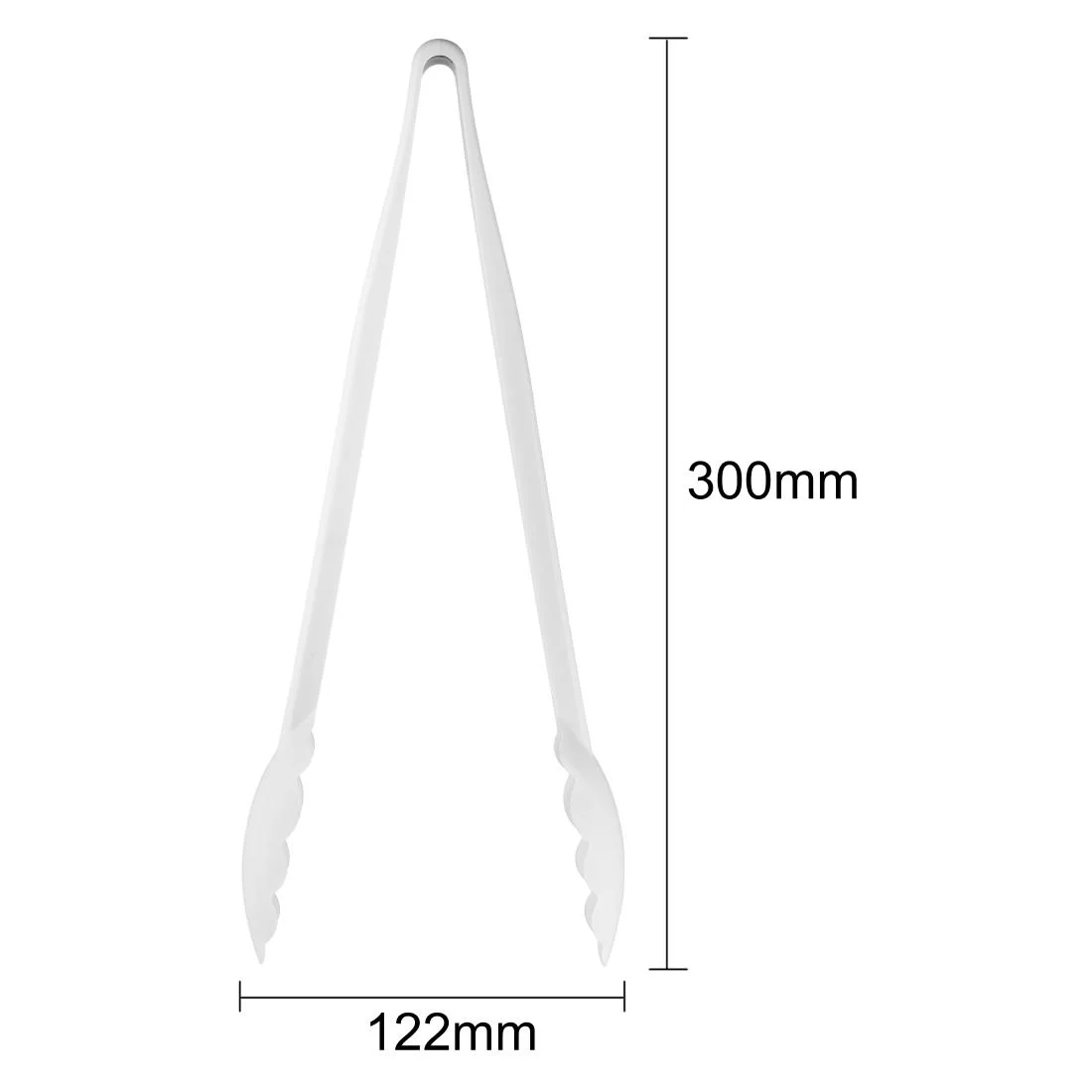 Vogue ABS Tongs White 300mm - Image 5