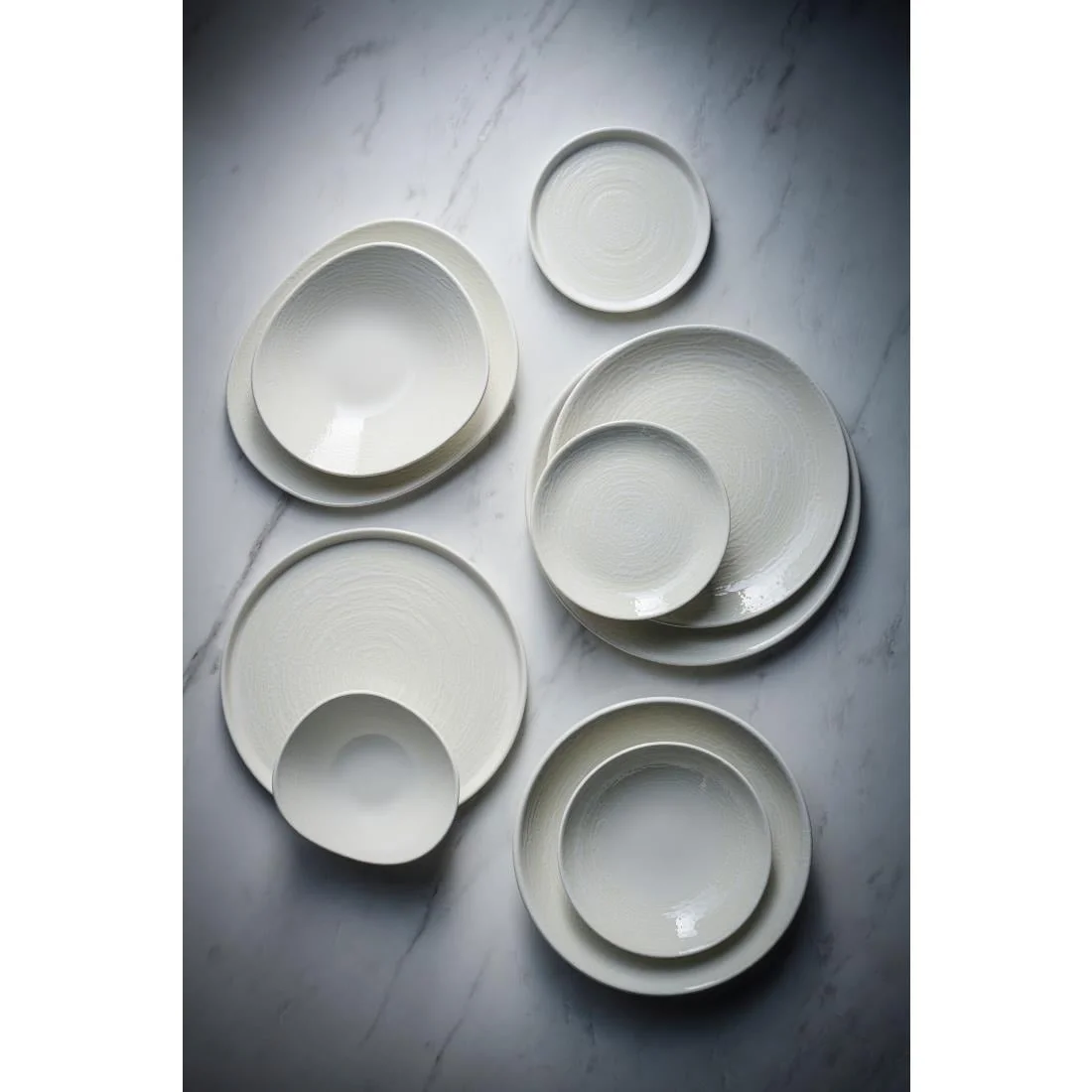 Churchill Inked Elements Evolve Coupe Plates Ice 260mm (12 Pack) - Image 2