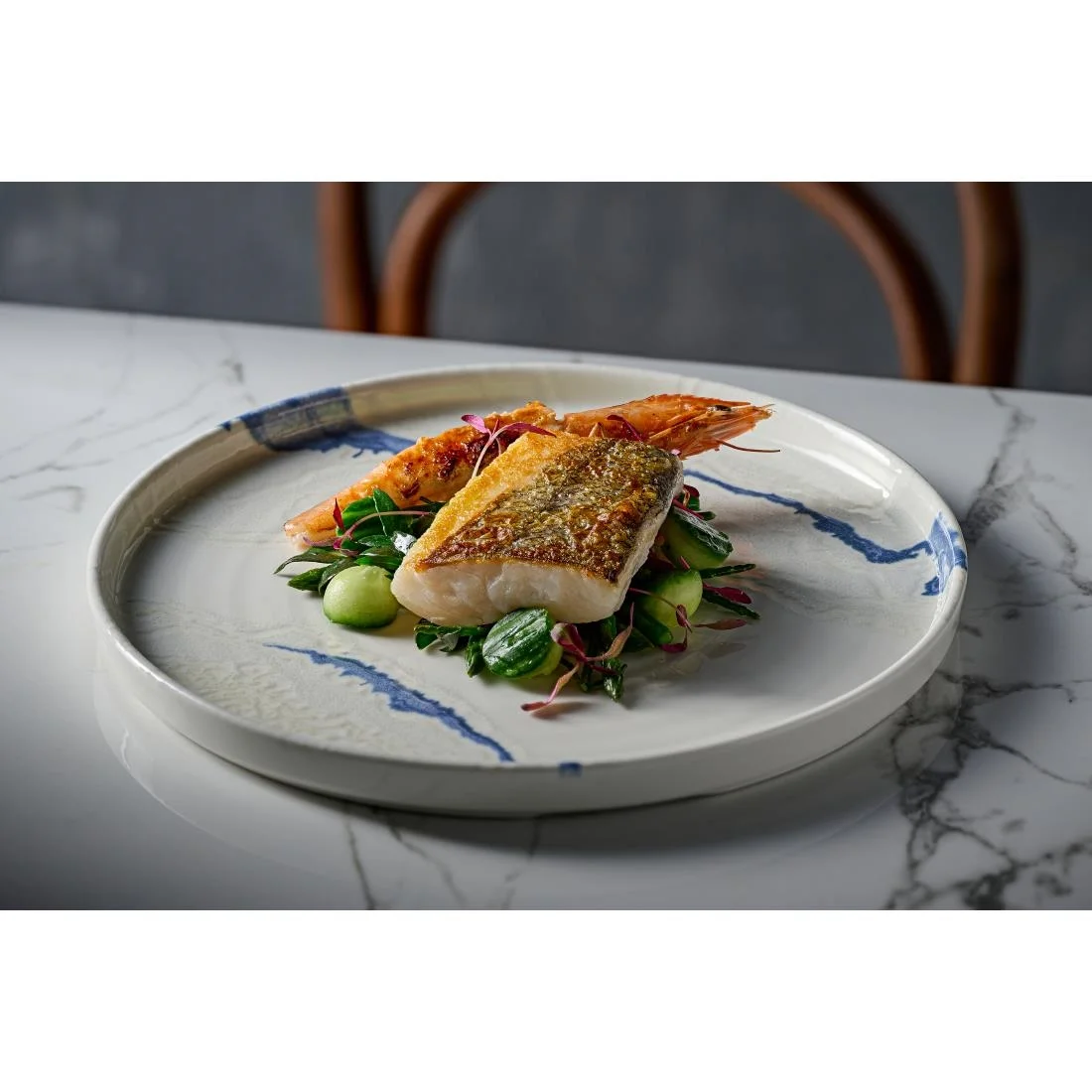 Churchill Tide Accents Walled Plates Blue 260mm (6 Pack) - Image 2
