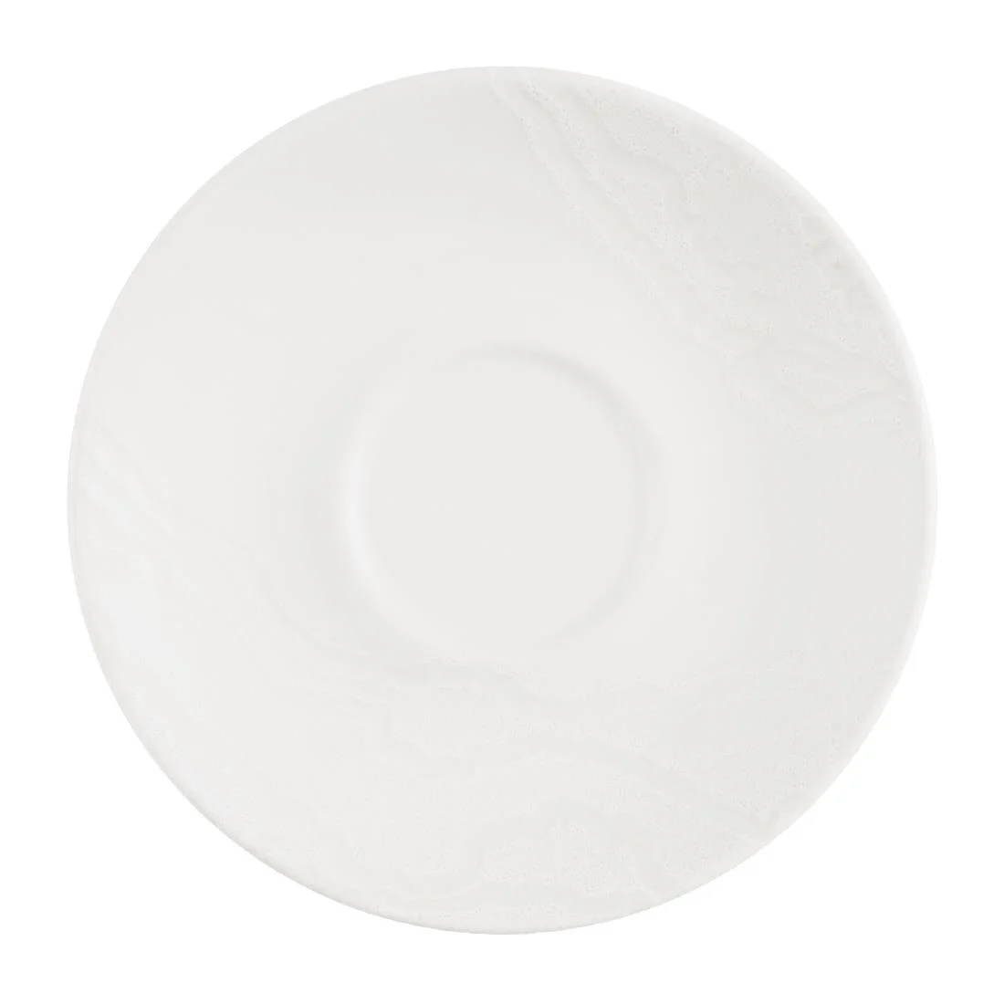 Churchill Inked Tide Café Cappuccino Saucers White 156mm (12 Pack)