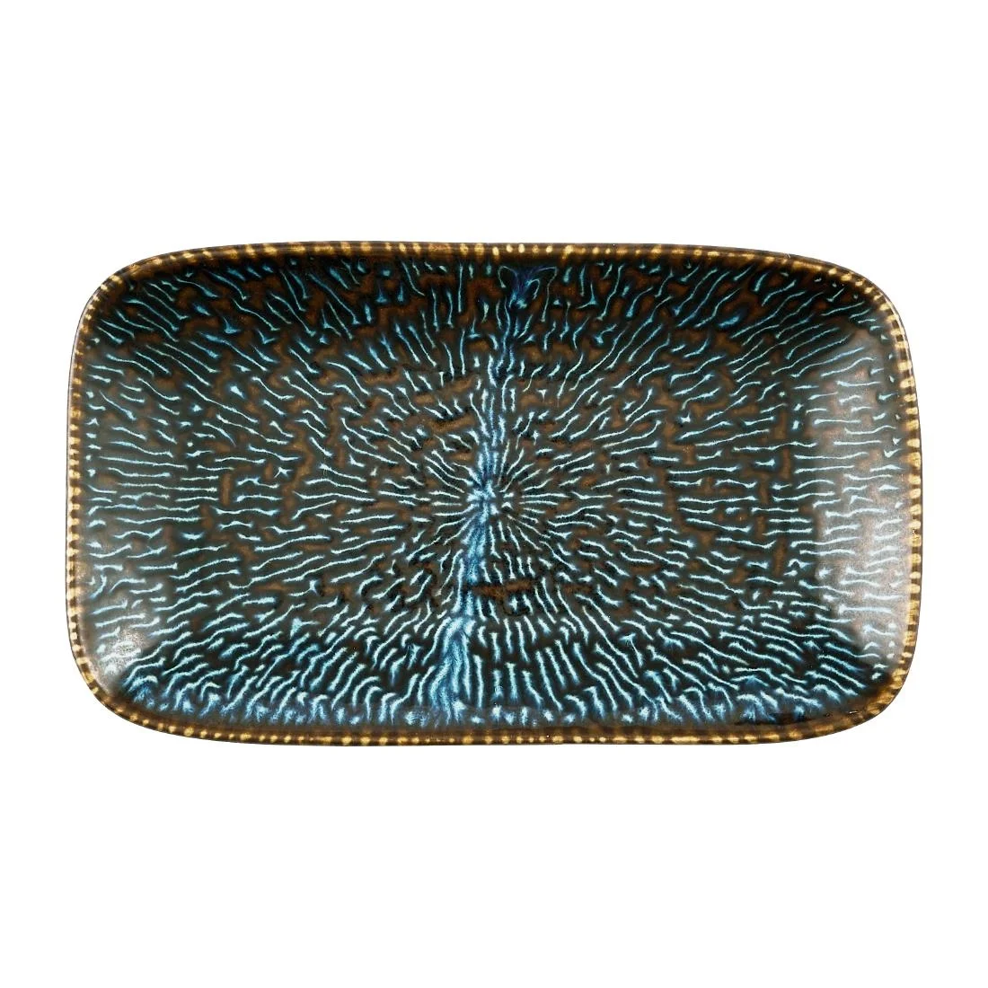 Churchill Inked Cascade Natural Deep Trays Sapphire Blue 260x150mm (6 Pack)