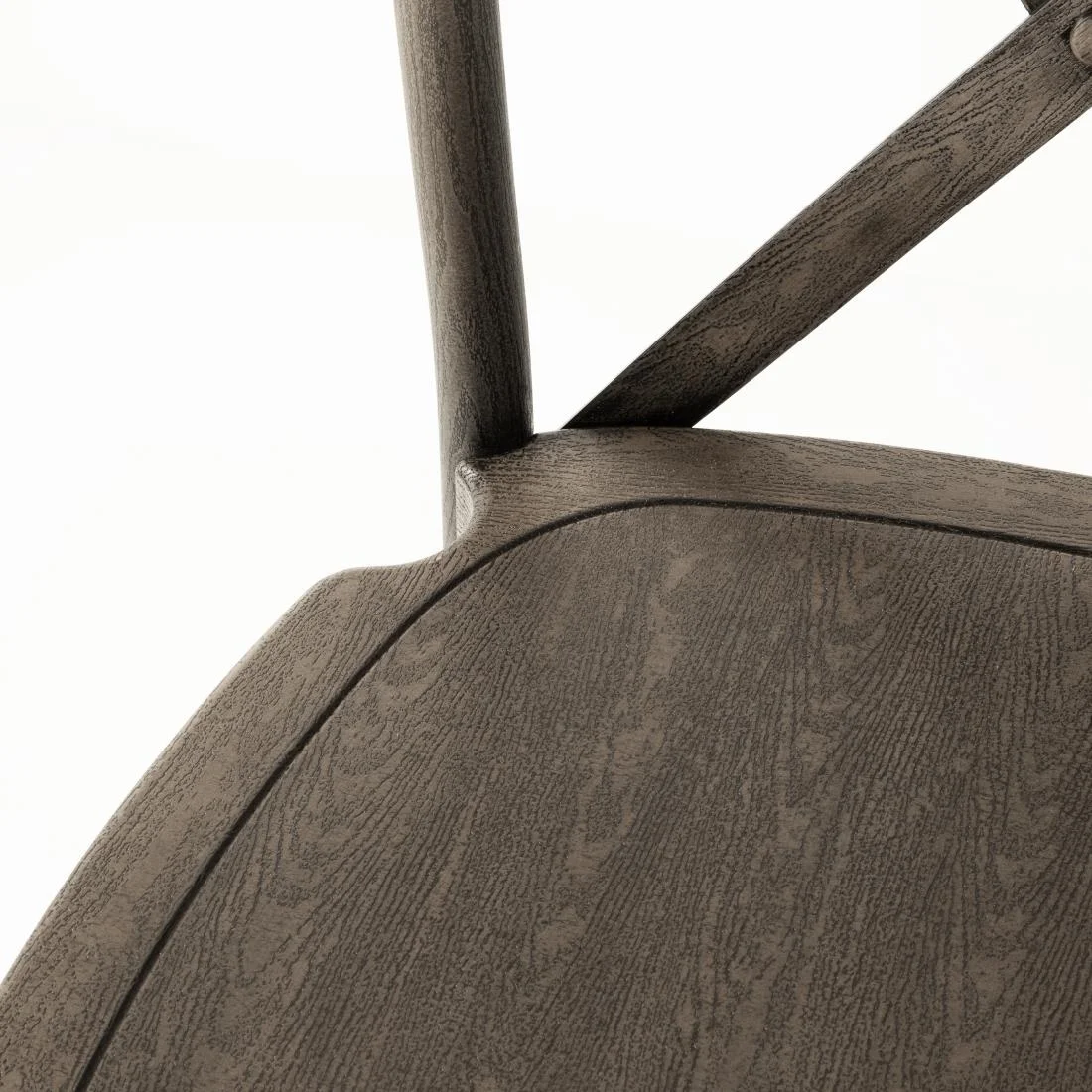 Bolero Manhattan Cross Back Chairs Chestnut Wood Effect (4 Pack) - Image 5
