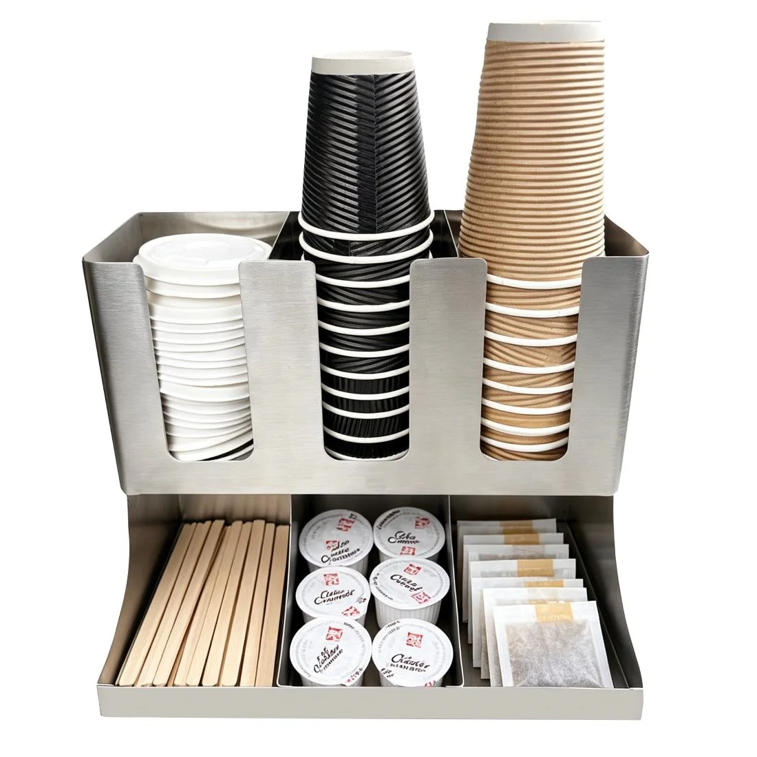 Olympia Stainless Steel Cup & Condiment Station - Image 4