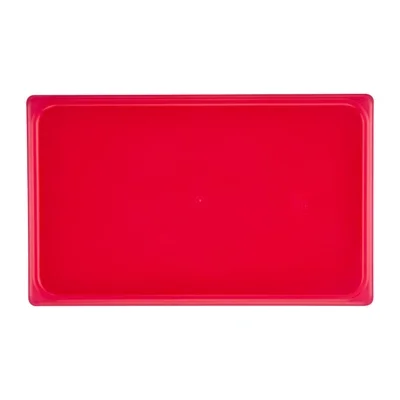 Cambro Safetrak IML Polypropylene Seal Lid Red - Image 2