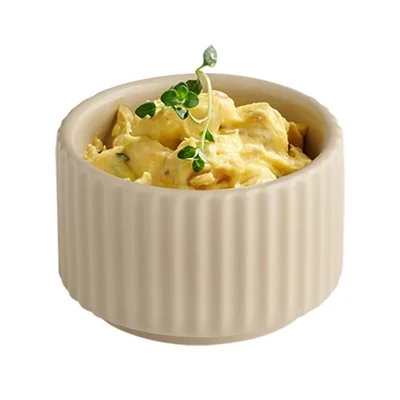APS THE GRID Porcelain Bowls Sand 60mm (12 Pack) - Image 2