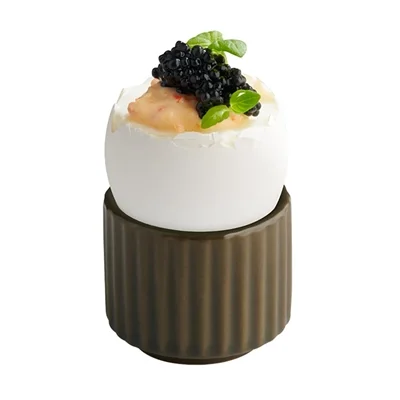 APS THE GRID Porcelain Bowls Brown 45mm (12 Pack) - Image 3
